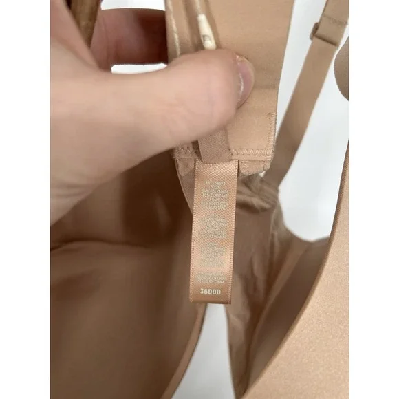 Skims Wireless Form Push Up Plunge‎ Bra Clay Padded Tan Beige Size 36DDD - Picture 4 of 7
